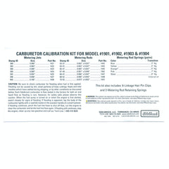 Edelbrock 1940 CALIBRATION KIT, AVS2 500 SERIES 1901, 1902, 1903 and 1904
