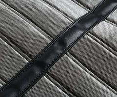 BROTHERS C/K Seat Upholstery Kit - Cloth/Vinyl - Black/Silver pn 05-290