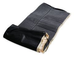 BROTHERS C/K Seat Upholstery Kit - Deluxe Pleat Cloth/Vinyl - Black/Silver pn 05-320