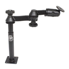 RAM Tele-Pole with 8" & 9" Poles, Double Swing Arms & Round Plate - C Size