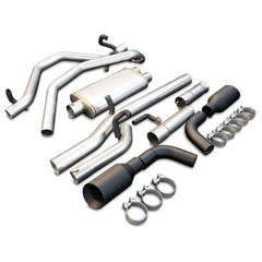 PPE Diesel Exhaust Cat Back 2.5 Inch w/Dual Tips Raw/Blk GM 4.3L 5.3L 2014-2018 2019 Classic Body 117040020