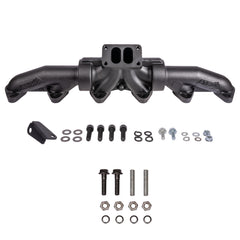 Pulse Flow Exhaust Manifold Kit Fits 94-Early 1998 5.9L Cummins 3-Pc T3 With Turbo Flange Hardware ATS 204-910-2164