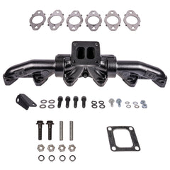 ATS Pulse Flow Exhaust Manifold Kit Fits 1998.5-2002 5.9L 24V Cummins 3-Pc T4 With Gaskets Turbo Hardware 204-943-2218