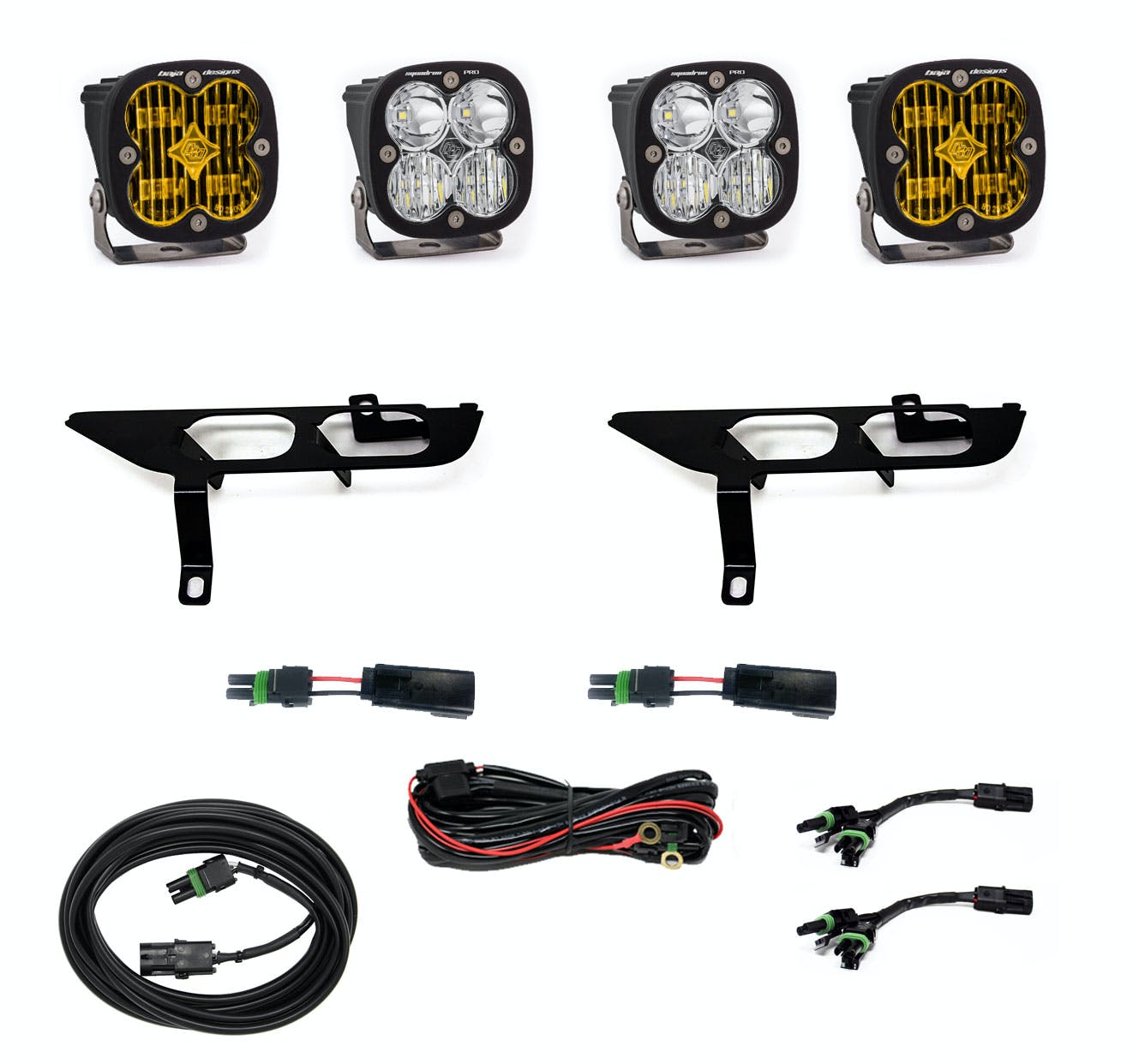 Baja Designs 447870UP Ford, F150, (21-On), FPK, SAE Clear/Pro DC, Up w/ DRL Baja Designs