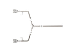 aFe POWER Axle-Back Exhaust Takeda 3 IN to 2-1/2 IN 304 Stainless Steel Axle- 49-37043-P