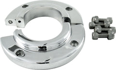 Borgeson Split Swivel Floor Mount For 2in. Steering Column Machine Finish Aluminum 909007