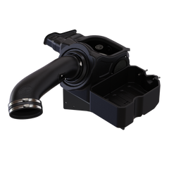 S&B Filters Cold Air Intake For 17-19 Ford F250 F350 V8-6.7L Powerstroke Dry Extendable White 75-5085-1D-BKJF