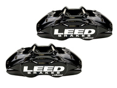 LEED Brakes Power Front Disc Brake Conversion Kit with Drilled and Slotted Rotors and Black Powder Coated Calipers BFC2004-8405X