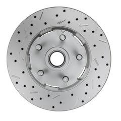 LEED Brakes Power Front Disc Brake Conversion Kit with Drilled and Slotted Rotors and Black Powder Coated Calipers BFC2005-C05PX