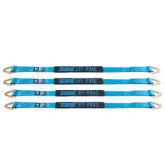 Mishimoto BNRTC-TD-4BL Borne Off-Road Vehicle Ratchet Tie-Down Kit Blue BNRTC-TD-4BL