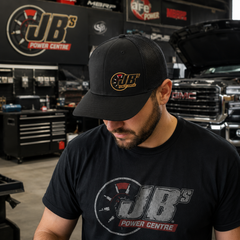 JBs Power Centre Trucker Style Mesh Back Snapback Cap – Embroidered Logo – Blk/BLK One Size