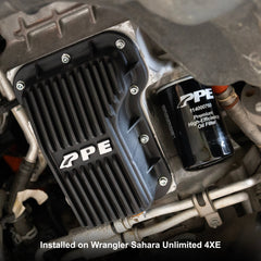 PPE Diesel 2018-2023 Jeep JL 2.0L Heavy-Duty Cast Aluminum Engine Oil Pan Black 214053020