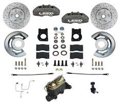 LEED Brakes Manual Front Disc Brake Conversion Kit with Drilled and Slotted Rotors and Anodized Calipers FC0005-405X