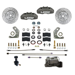 LEED Brakes Power Front Disc Brake Conversion Kit with Drilled and Slotted Rotors and Anodized Calipers FC2005-C05PX