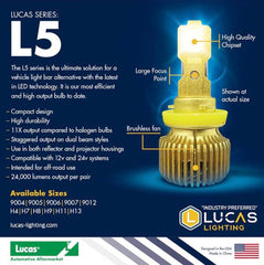 Lucas Lighting,L5-H7 PAIR Single output. Replaces H7/CB/EB/ST/SU/XV,64210