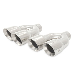 Mishimoto MMEXH-TIP-QY25P Mishimoto Dual-Y Exhaust Tips 2.5" Inlet 3.5" Outlet MMEXH-TIP-QY25P