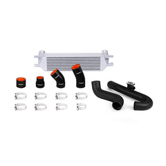 Mishimoto MMINT-MUS4-15KWSL Ford Mustang EcoBoost Intercooler Kit 2015-2023 Silver w/ Black Pipes MMINT-MUS4-15KWSL
