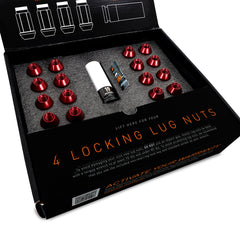 Mishimoto MMLG-15-20LSL Mishimoto Aluminum Locking Lug Nuts M12x1.5 20pc Set Silver MMLG-15-20LSL