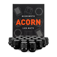 DISCONTINUED - Mishimoto MMLG-AC1215-20BK Mishimoto Steel Lug Nuts M12x1.5 Acorn Seat 20pc Set Black MMLG-AC1215-20BK