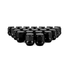 DISCONTINUED - Mishimoto MMLG-AC1215-24BK Mishimoto Steel Lug Nuts M12x1.5 Acorn Seat 24pc Set Black MMLG-AC1215-24BK