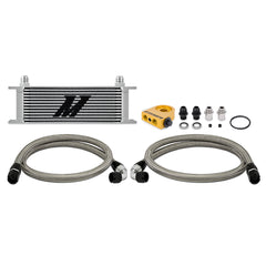 Mishimoto MMOC-U13TSL Universal Thermostatic Oil Cooler Kit 13-Row Silver MMOC-U13TSL