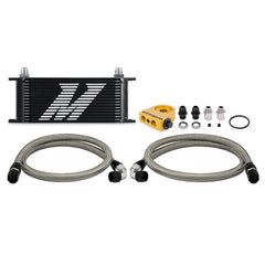 Mishimoto MMOC-U16TBK Universal Thermostatic Oil Cooler Kit 16-Row Black MMOC-U16TBK