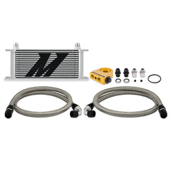 Mishimoto MMOC-U16TSL Universal Thermostatic Oil Cooler Kit 16-Row Silver MMOC-U16TSL