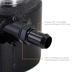 Mishimoto MMRT-EXP-TRDBK Universal Aluminum Coolant Expansion Tank Micro Wrinkle Black MMRT-EXP-TRDBK