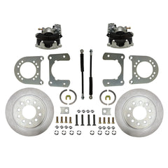 LEED Brakes Rear Disc Brake Conversion Kit with Plain Rotors and Zinc Plated Calipers RC0016
