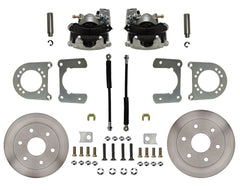 LEED Brakes Rear Disc Brake Conversion Kit with Plain Rotors and Zinc Plated Calipers RC6001