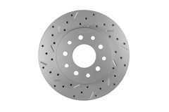 LEED Brakes Rear Disc Brake Conversion Kit with Drilled Rotors and Red Powder Coated Calipers RRC6002X