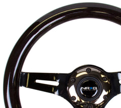 NRG Innovations Steering Wheels Wood Grain ST-310BK-BK