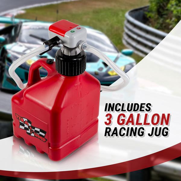 Tera Pump 20157 TRJ3XLR 3 Gallon Racing Jug with Transfer Pump Includes Gas Can