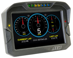 AEM 30-5703 CD-7LG logging, GPS enabled racing dash, CAN input only, carbon fiber enclosure