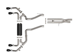 aFe Power 21-25 Jeep Wrangler (6.4) Exhaust System Kit PN. 49-38098-B