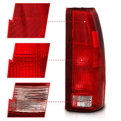 AnzoUSA 311301 Taillight Red/Clear Lens (OE Replacement)