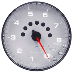 AutoMeter Products 5 in. IN-DASH TACHOMETER, 0-8,000 RPM, SPEK-PRO, WHITE/CHROME PN. P238118
