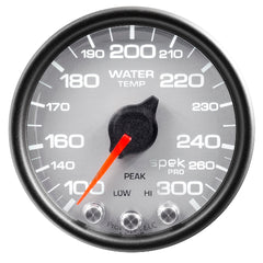 AutoMeter Products 2-1/16 in. WATER TEMPERATURE, 100-300 Fahrenheit, SPEK-PRO, SILVER/BLACK PN. P34622