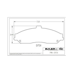 Baer Brake Systems Disc Brake Pad Set PN. D0731R