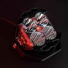 Baja Designs LP4 Pro LED Auxiliary Light Pod Pair, Driving/Combo, Clear, Red Backlight 297814
