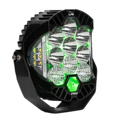 Baja Designs LP9 Pro LED Auxiliary Light Pod, Driving/Combo, Clear, Green Backlight 320016