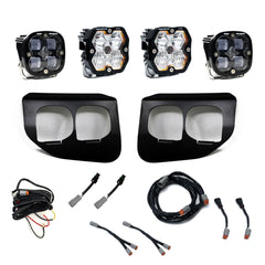 Baja Designs Squadron 2.0 Pro/Squadron SAE Dual Fog Pocket Light Kit, Multi-Pattern, Clear, Toggle Wiring for Ford 2020-22 F-250/350 Super Duty 44-0039