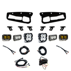 Baja Designs Squadron 2.0 Sport/S2 Sport/S2 SAE Sportsman Fog Pocket Light Kit, Multi-Pattern/SAE Fog, Baja Amber, Toggle Wiring for Ford 2021-26 Bronco, 2022-24 Bronco Raptor, with Steel Bumper 44-0083