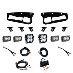 Baja Designs Squadron 2.0 Pro/Dual S2 Sport Fog Pocket Light Kit, Multi-Pattern, Clear, Toggle Wiring for Ford 2021-26 Bronco, 2022-24 Bronco Raptor, with Steel Bumper 44-0085