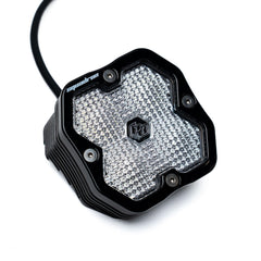 Baja Designs Squadron 2.0 Sport Black Angled Flush Mount LED Auxiliary Light Pod, Work/Scene, Clear 55-2006-2