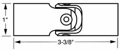 Borgeson Steering U-Joint Pin/Block 1in.OD 1/2 Smooth Bore X 5/8 Smooth Bore 515962