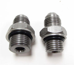 Borgeson Power Steering Hose Adapter Set Stainless Steel-6AN to 16MM and 14MM O-ring 925120