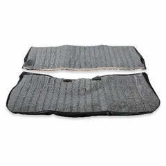 BROTHERS C/K Seat Upholstery Kit - Full Pleat Cloth/Vinyl - Black/Silver pn 05-295