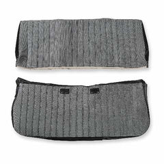 BROTHERS C/K Seat Upholstery Kit - Full Pleat Cloth/Vinyl - Black/Silver pn 05-295