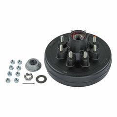 CURT 2024013260 12 in. Brake Drum Hub Kit with Installed Bearings - 8 on 6-1/2 in. 1/2 in. Studs 7000-lb. Axles?#2024013260